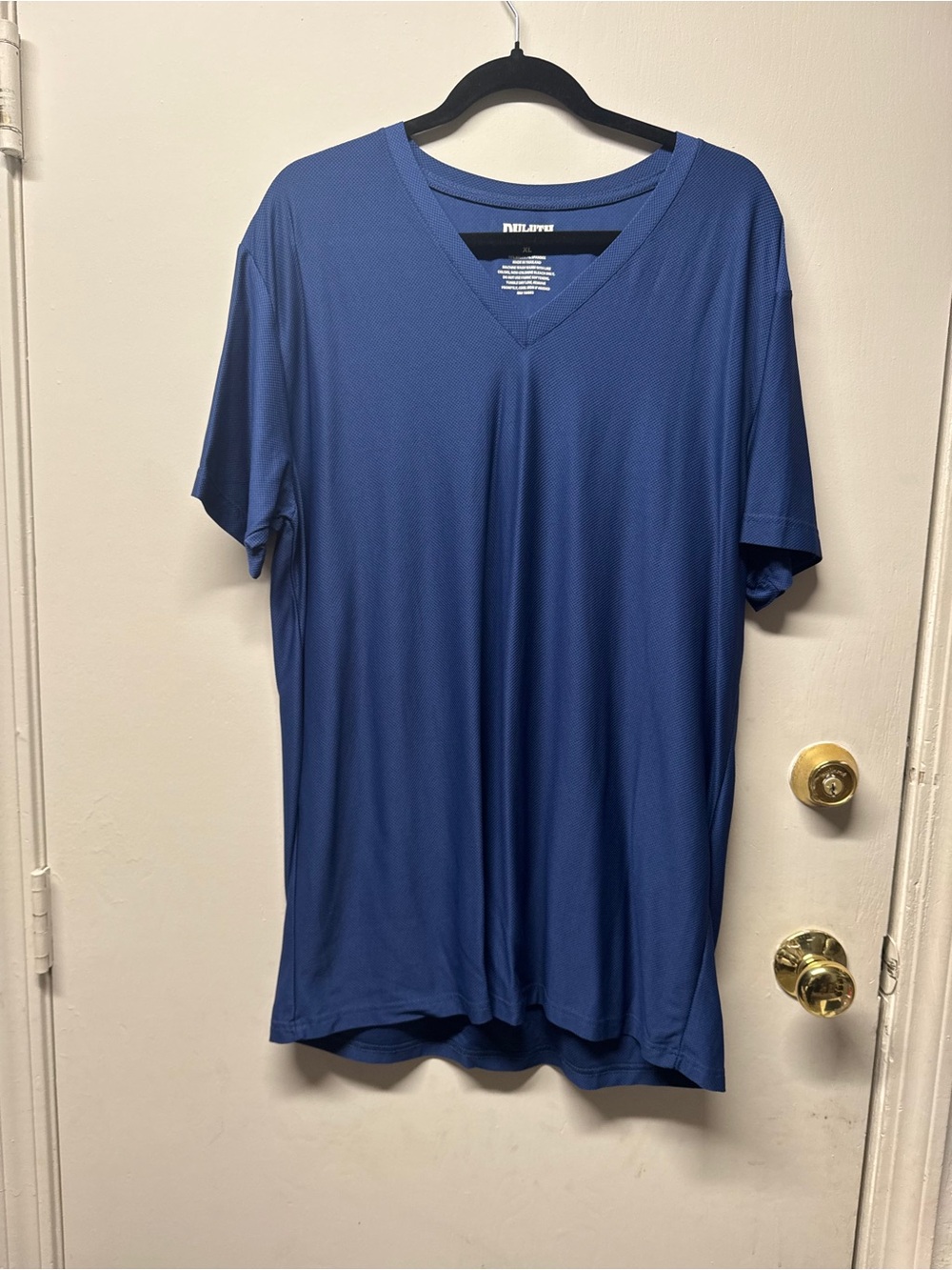Performance Short-Sleeve Crew Neck Tee - Blue size XL